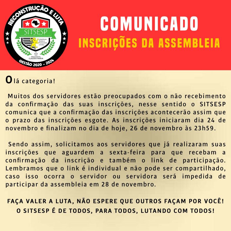 JÁ ESTÃO ABERTAS AS INSCRIÇÕES PARA PARTICIPAR DO SERVIDOR