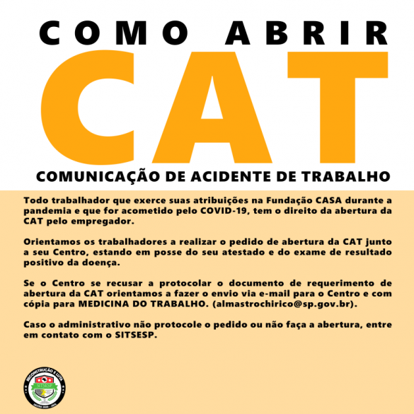 Como Abrir Cat Comunicação De Acidente De Trabalho Sitsesp 2346